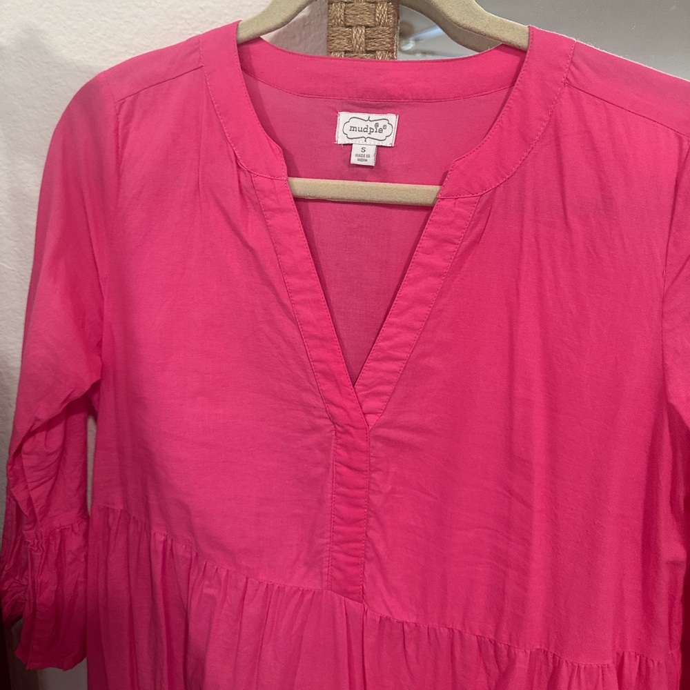 Mud Pie Womens Portland Midi Dress with 3/4 Sleeves - Size Small - Picture 4 of 5